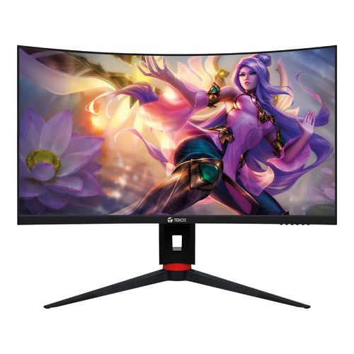 Monitor gamer curvo 27" Teros TE-2766G Panel VA, FHD (1920x1080), 180Hz, 1ms, entradas HDMI/DISPLAYPORT