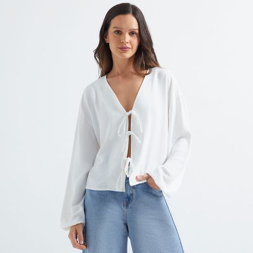 Blusa Malabar Mujer Lazo BLANCO