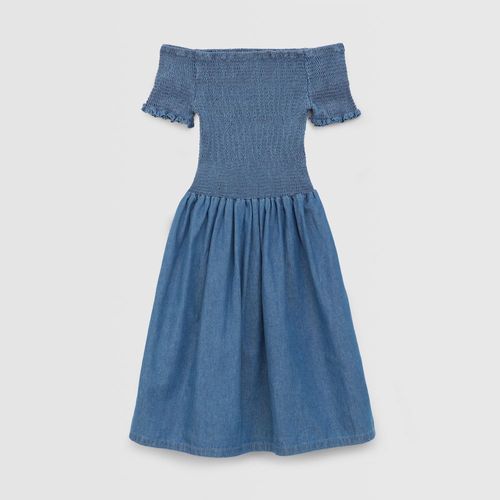 Vestido Para Teen Niña Zubito Panal Chambray Celeste