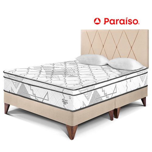 Dormitorio Europeo Pocket Advance Queen Champagne