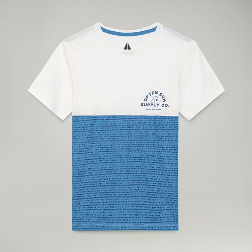 Polo Para Teen Niño Aereal Bali Letras Azul Acero