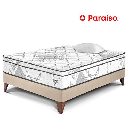 Cama Europea Pocket Advance 1.5 Plazas Champagne