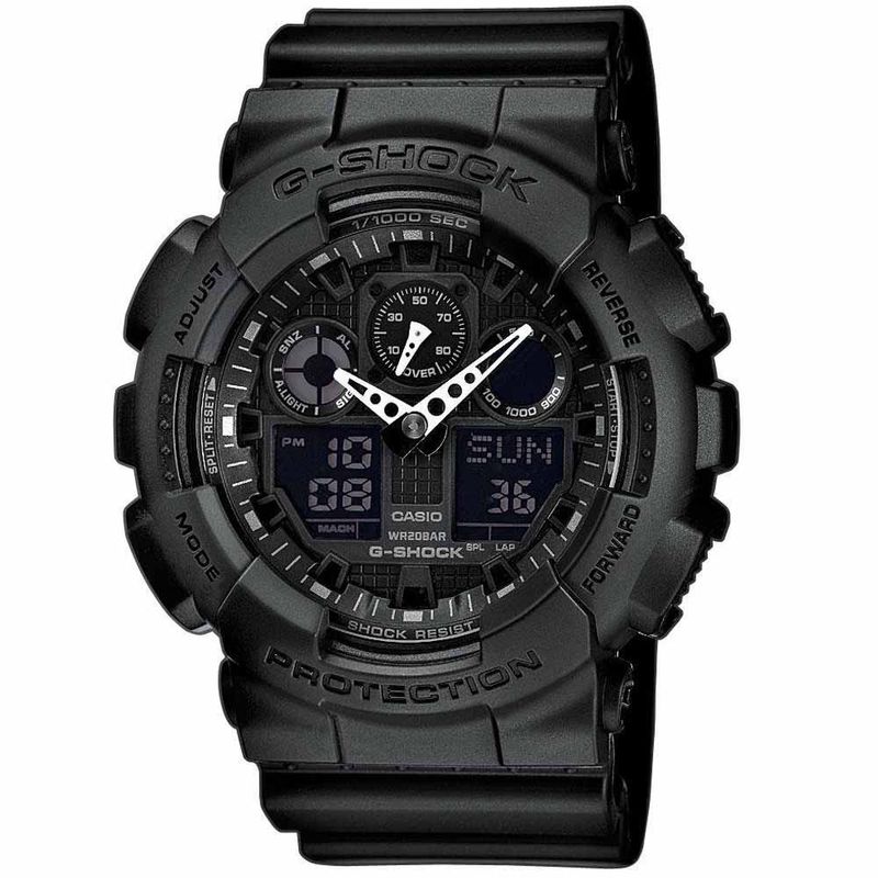 Reloj-Casio-G-Shock-GA100-1A1-Digital-Analogico-Acuatico-Luz-Automatica-Negro