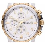 Reloj-Fossil-Dean-FS4795-Fecha-Cronometro-Acero-Inoxidable-Plateado-Dorado