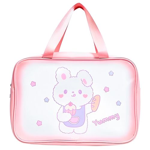 Neceser Organizador de Maquillaje Cosméticos Bolso Kawaii Rosado 651N