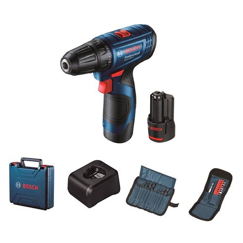 Taladro Atornillador Inalámbrico Bosch 12V GSR 120 LI + 23 Accesorios + Maletín