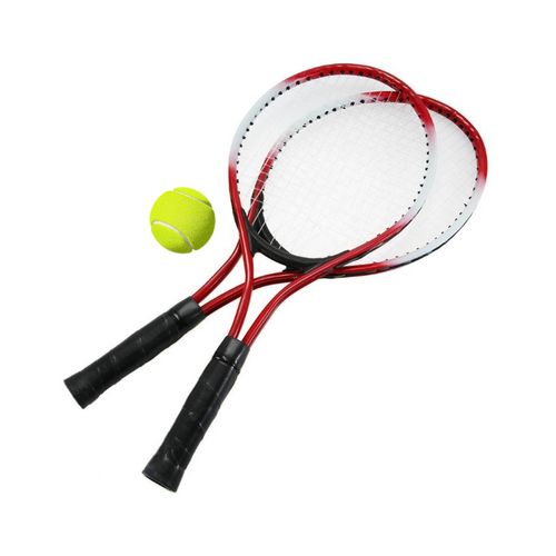 RAQUETAS DE TENIS MÁS PELOTA PARA NIÑOS ROJO