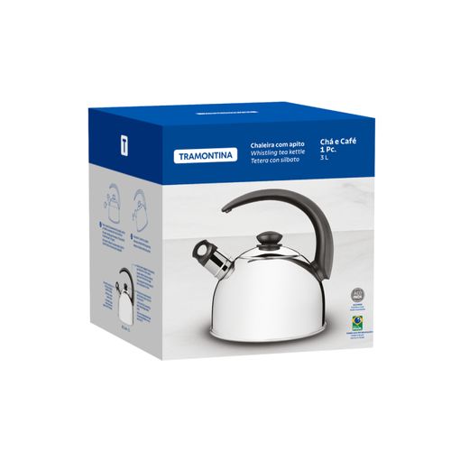 Tetera Tramontina con silbato de acero inoxidable 3 L