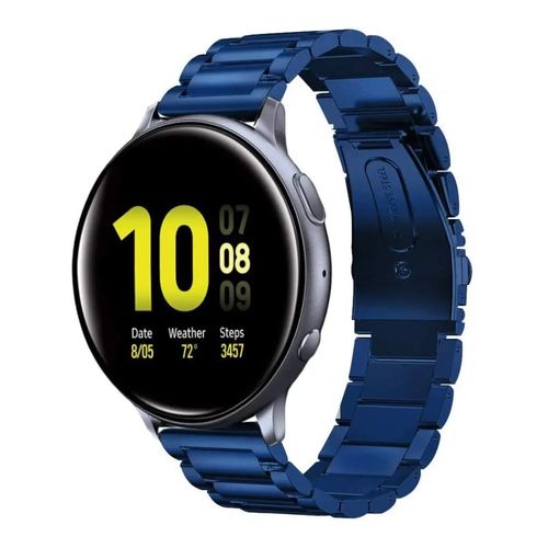 Correa De 22mm Acero Eslabones Para Huawei Gt3 Pro Azul