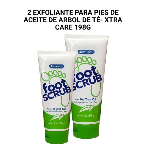 2 Exfoliante para pies de aceite de arbol de té- Xtra Care 198g