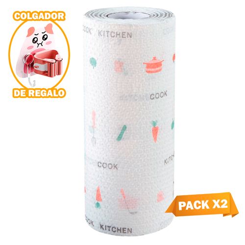 Pack X2 Papel Toalla Y Organizador Escobas N60 ALT