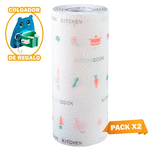 Pack X2 Papel Toalla Y Organizador Escobas N60 Hámster AZ