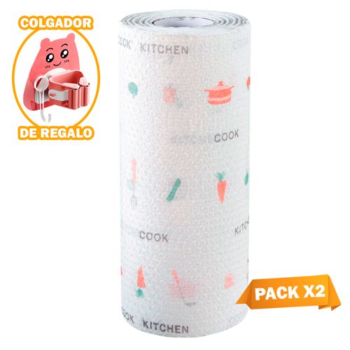 Pack X2 Papel Toalla Y Organizador Escobas N60 Gato FC