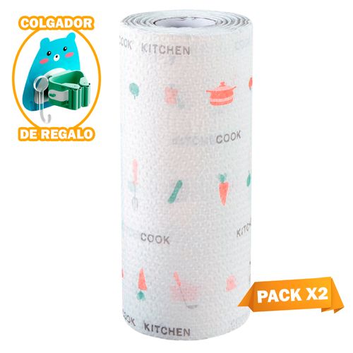 Pack X2 Papel Toalla Y Organizador Escobas N60 Oso CL