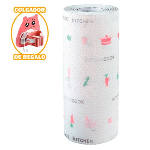 Papel Toalla Reutilizable Y Organizador Escobas N60 Gato FC