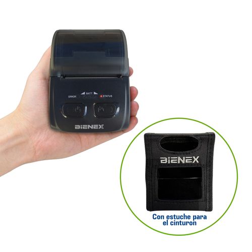 Impresora ticketera térmica Portátil 57MM Bluetooth USB BIENEX