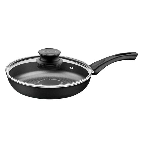Sartén con Tapa Tramontina Paris Negro 24cm