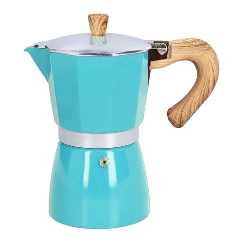 Cafetera Moka Italiana Espresso de 6 tazas - 300 ml Celeste