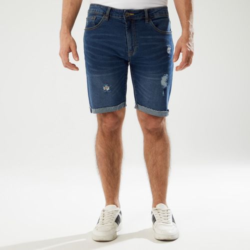 Short Amc Denim Roto Hombre