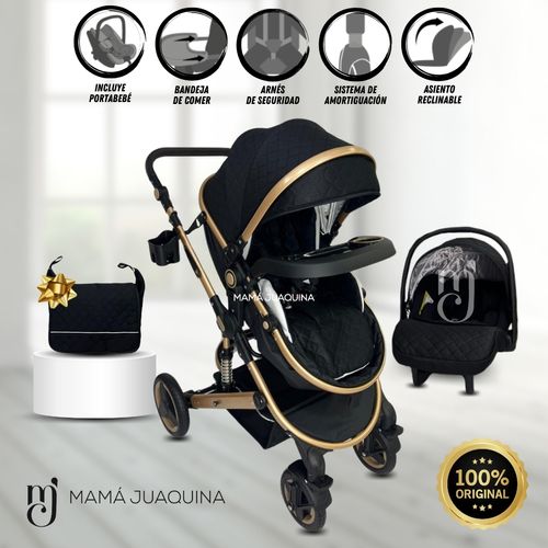 Coche Moisés 4 EN 1 «GRAND LUMIERE» Con Portabebé - Negro