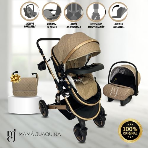Coche Moisés 4 EN 1 «GRAND LUMIERE» Con Portabebé - Beige