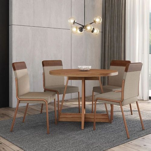 Juego de comedor Recife Maple con 4 sillas Carraro