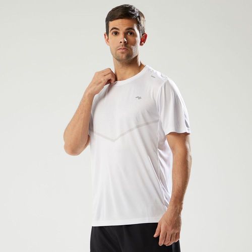 Polo Deportivo Podium Para Hombre Mesh Blanco