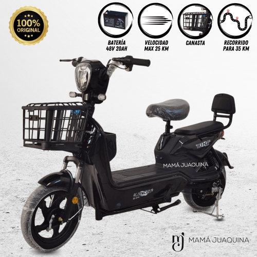 BICIMOTO ELÉCTRICA «VIZED» NEGRO