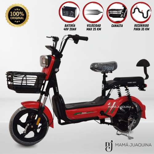 BICIMOTO ELÉCTRICA «CALOH» ROJO