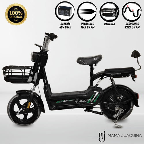 BICIMOTO ELÉCTRICA «CALOH» NEGRO