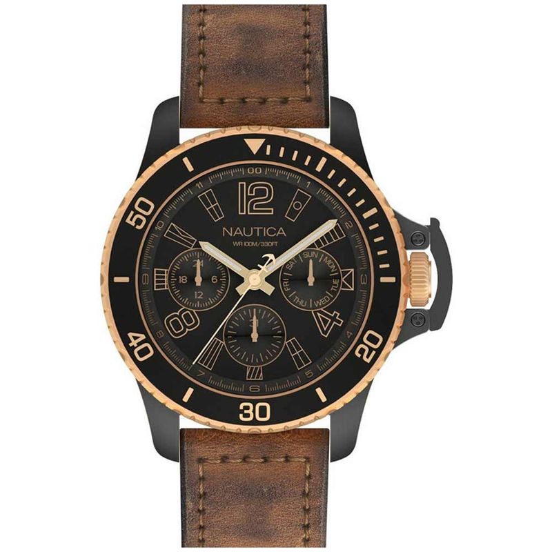 Reloj-Nautica-Bayside-NAPBSF918-Multifuncional-Marron-Negro