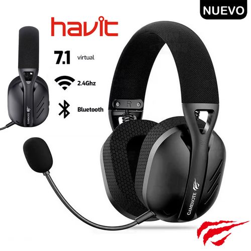 Audífono Inalámbrico Bluetooth Havit Fuxi-H3 7.1 USB Ps5 Ps4 26H negro