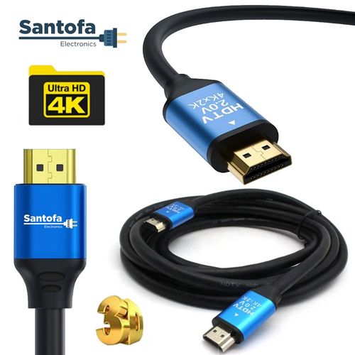 Cable HDMI 2.0 10 Metros SANTOFA Ultra HD 3D 4K 60hz 2160P PVC