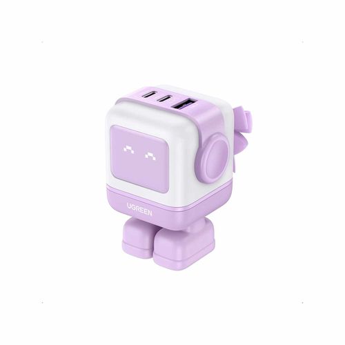 Cargador Ugreen Robot 65 Watts Tipo C Pantalla Led Carga Rapida Purple 35314