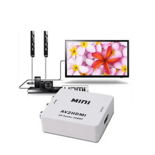 Convertidor Adaptador Av Rca a HDMI 1080p Full Hd Video - Blanco