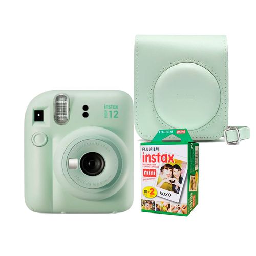 Camara Fujifilm Instax Mini 12 Verde+Estuche12+Peliculax20