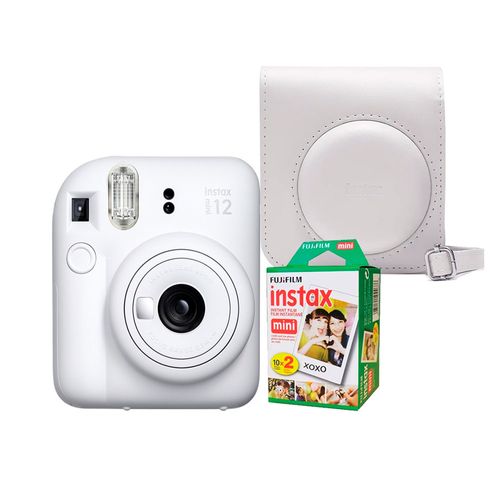 Camara Fujifilm Instax Mini 12 Blanco+Estuche12+Peliculax20