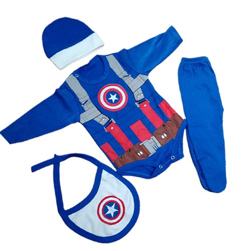 Ropa de bebe Ajuar Capitán América para niños en azul Talla 0