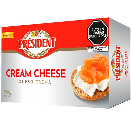 Queso Crema PRESIDENT Paquete 190g