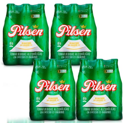 Pack Cerveza PILSEN Callao Botella 305ml Paquete 6un x4