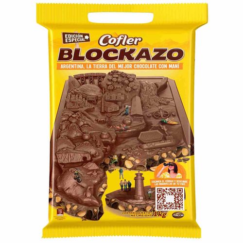 Tableta de Chocolate ARCOR Cofler Block de 1kg