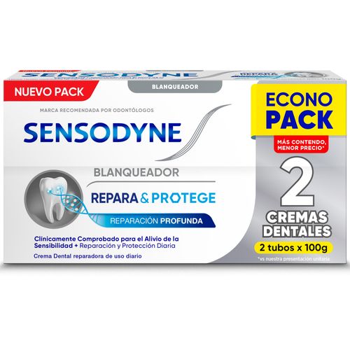 Crema Dental SENSODYNE Repara & Protege Tubo 2un x 100g