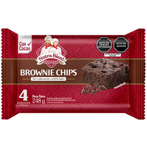 Brownie NUTRABIEN Chips Display Paquete 248g