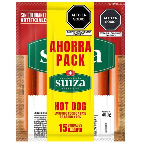 Pack Hot Dog S. SUIZA Paquete 600g