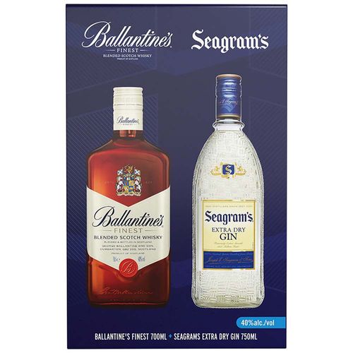 Pack de Whisky BALLANTINE 700ml + SEAGRAMS 750ml