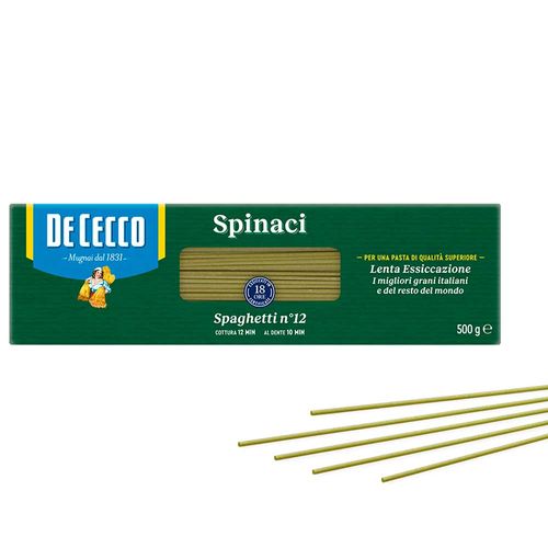 Fideo Spaghetti Spinaci DE CECCO Bolsa 500g