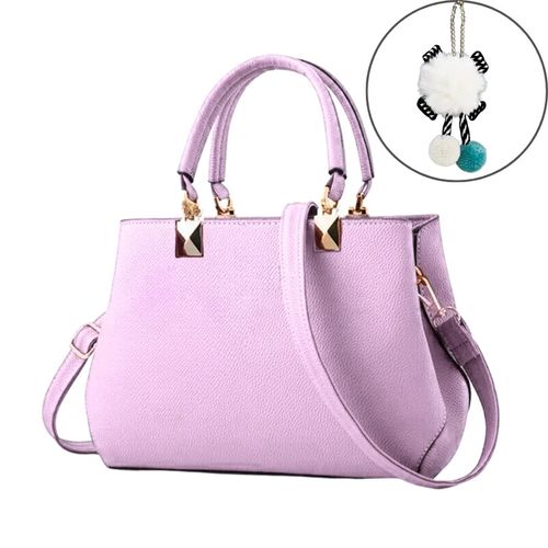 Bolso Cartera De Mano Morral Mujer De Cuero Pu Color Rosa