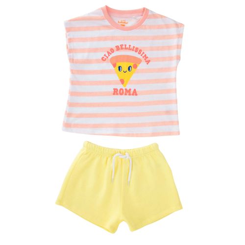 Conjunto Polo + Short Stripe Bebé Niña BABY EUREKA