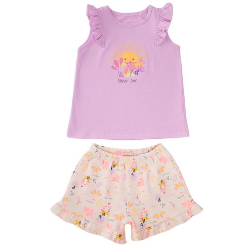 Conjunto Polo + Short Glitter Bebé Niña BABY EUREKA