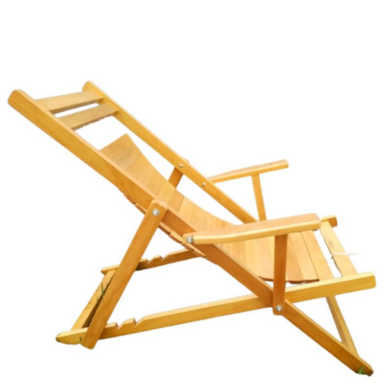 Silla-Perezosa-tumbona-para-terraza-en-madera--acabado-pulido